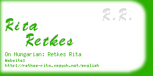 rita retkes business card